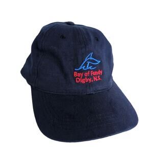 Bay of Fundy Digby Nova Scotia Canada Navy Cotton Baseball Hat Ball Victory Caps